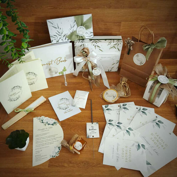 Creazione Brand Identity dal logo a tutti gli elementi grafici del matrimonio da renderlo riconoscibile, coerente e indelebile